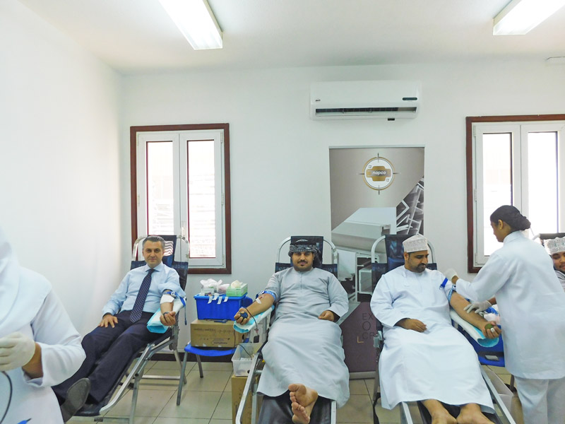 NAPCO staff and management conducted a blood donation campaign in cooperation with the Blood Bank at the Boucher Health Complex